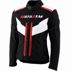 Dámská bunda na motorku Motozem Team 2 černo-bílá