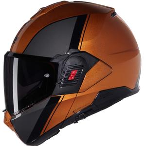 Preklápacia helma na motorku Nolan N120-1 Verniciatúra Speciale N-COM 343 lesklá okrovo-čierna