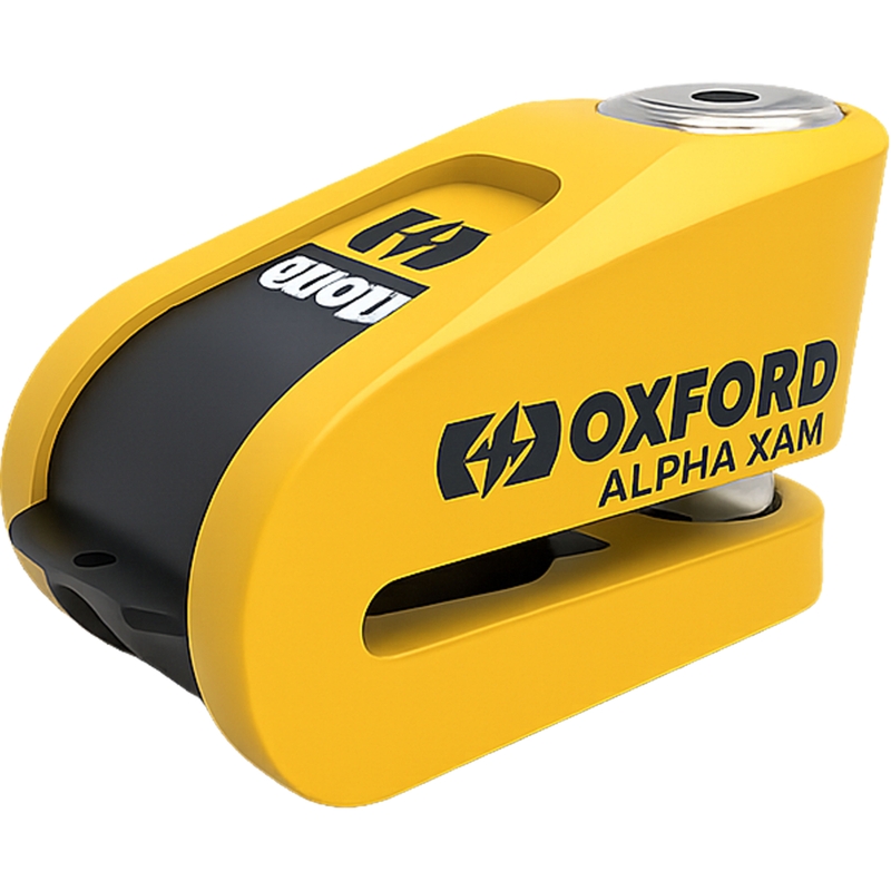 Zámok kotúčové brzdy Oxford Alpha Alarm XA14 žlto-čierny