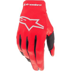 Motokrosové rukavice Alpinestars Radar červeno-strieborné