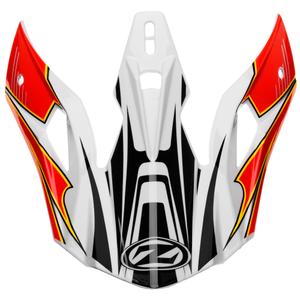 Šilt pre prilby ZED X1.9 a X1.9D bielo-čierno-červeno-žltý