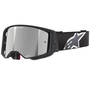 Motokrosové okuliare Alpinestars Supertech Corp čierno-šedé so strieborným zorníkom