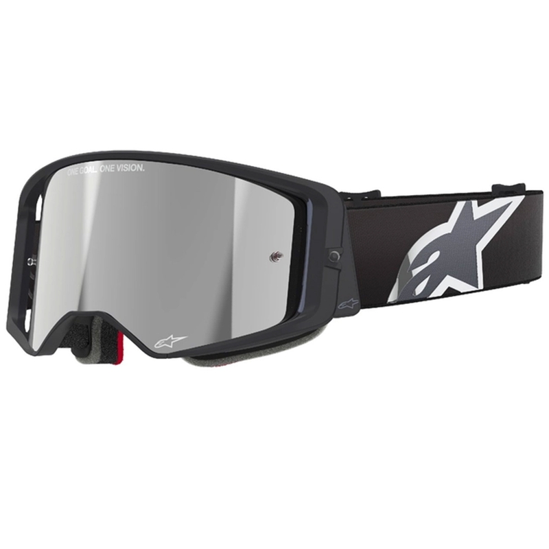 Motokrosové okuliare Alpinestars Supertech Corp čierno-šedé so strieborným zorníkom