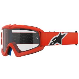 Detské motokrosové okuliare Alpinestars Vision Youth Corp oranžové s čírym zorníkom