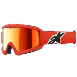 Detské motokrosové okuliare Alpinestars Vision Youth Corp oranžové so zrkadlovým červeným zorníkom