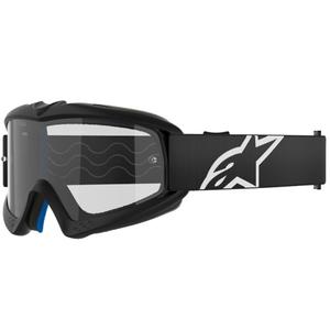 Detské motokrosové okuliare Alpinestars Vision Youth Corp čierne s čírym zorníkom