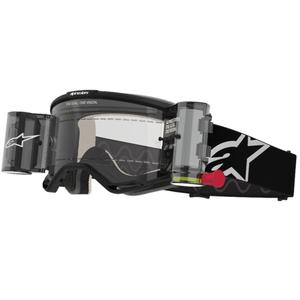 Motokrosové okuliare Alpinestars Vision 5 Corp ROLL-OFF Wide Vision čierne s čírym zorníkom
