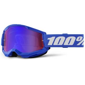 Motokrosové okuliare 100% STRATA 2 New modré (červeno-modré plexi)
