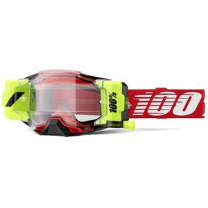 Motokrosové okuliare 100% - USA Armega Forecast červené (číre sklo)