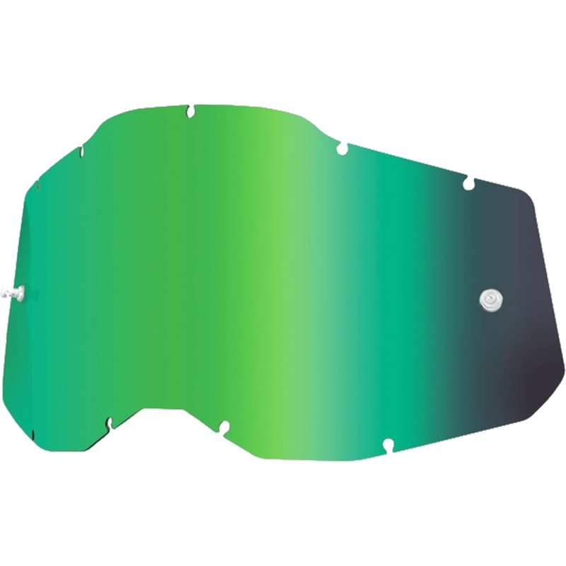 Plexi 100% Racecraft 2/Accuri 2/Strata 2 zelené zrkadlové (Anti-fog)