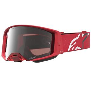 Motokrosové brýle Alpinestars Supertech Vesta fluo červeno-chromové
