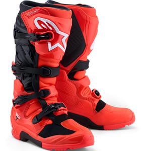 Topánky na motorku Alpinestars TECH 7 Enduro fluo červeno-čierne