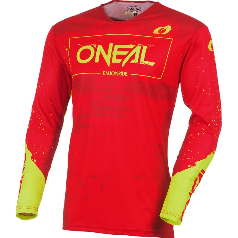 Motokrosový dres O'Neal Mayhem Paint červeno-neónovo žltý
