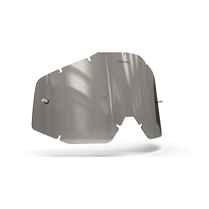 Plexi Onyx pre motokrosové okuliare 100% Racecraft/Accuri/Strata (šedé s polarizáciou)