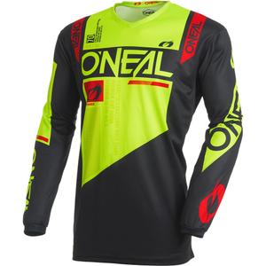 Motokrosový dres O'Neal Element Factor čierno-neónovo žltý