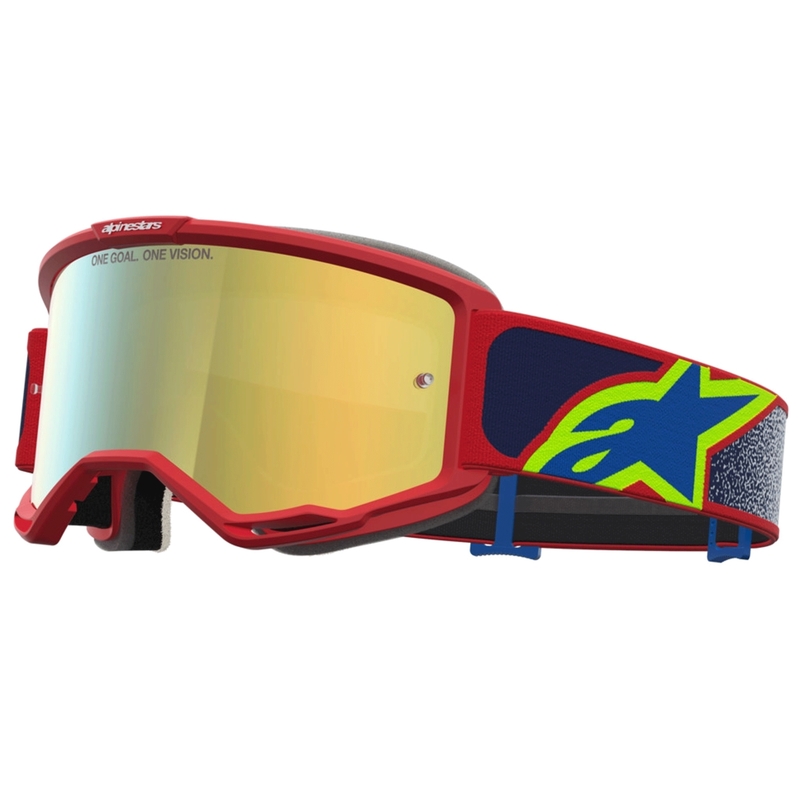 Motokrosové brýle Alpinestars Vision 5 Drag červeno-modro-fluo žluté