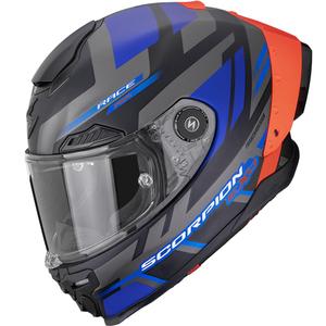 Integrálna helma na motorku Scorpion EXO-RACE Air Carbon Fury matná čierno-šedo-modrá