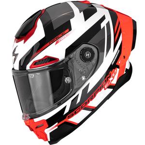 Integrálna helma na motorku Scorpion EXO-RACE Air Carbon Fury bielo-strieborno-červená