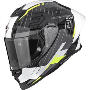 Integrálna prilba na motorku Scorpion EXO-R1 EVO II Air Surge čierno-bielo-fluo žltá