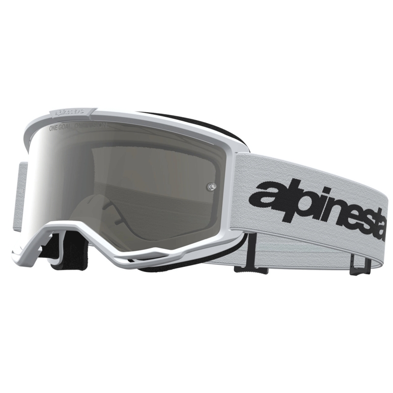 Motokrosové brýle Alpinestars Vision 3 Wordmark bílo-černé