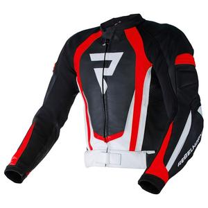 Bunda na motocykel Rebelhorn Piston II PRO čierno-bielo-fluo červená výpredaj