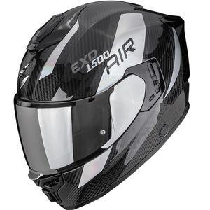 Integrálna helma na motorku Scorpion EXO-1500 Carbon Air Platted čierno-strieborná