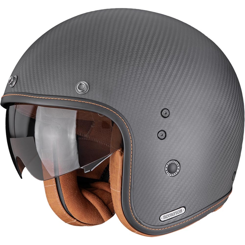 Otvorená prilba na motorku Scorpion Belfast II Carbon Solid matná čierna
