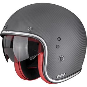 Otvorená prilba na motorku Scorpion Belfast II Carbon Solid matná čierno-červená