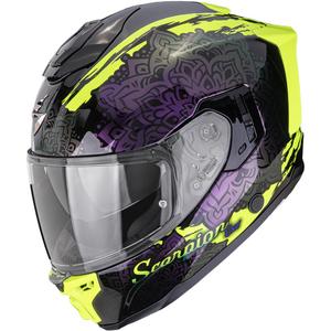 Integrálna helma na motorku Scorpion EXO-1500 Air Vortex čierno-fluo žlto-chameleón