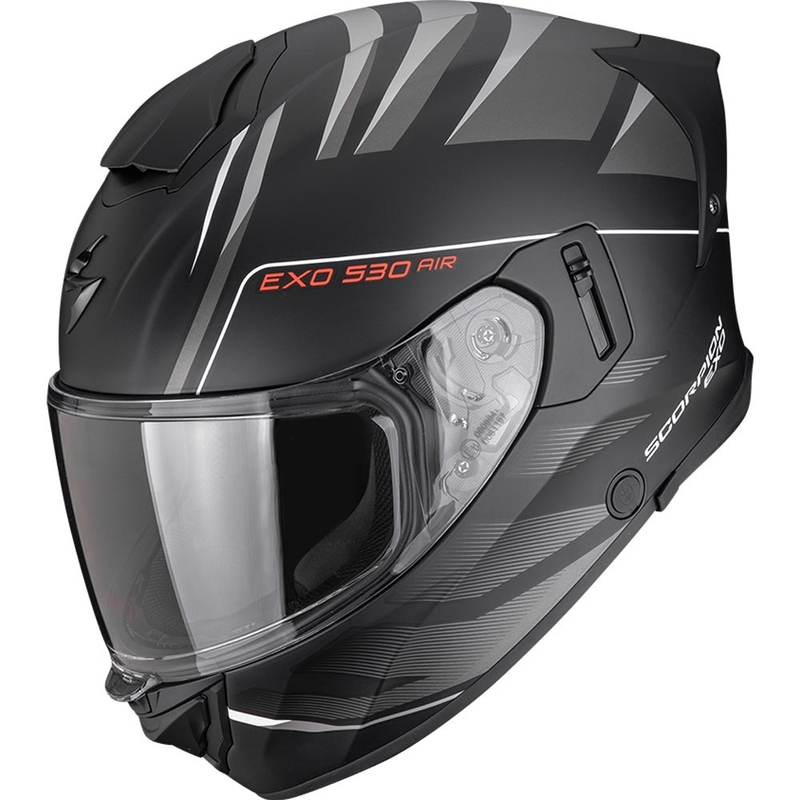 Integrálna helma na motorku Scorpion EXO-530 Air Tigris matná čierno-strieborná