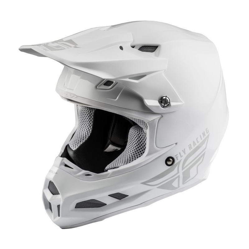 Motokrosová prilba FLY Racing F2 Carbon Solid biela