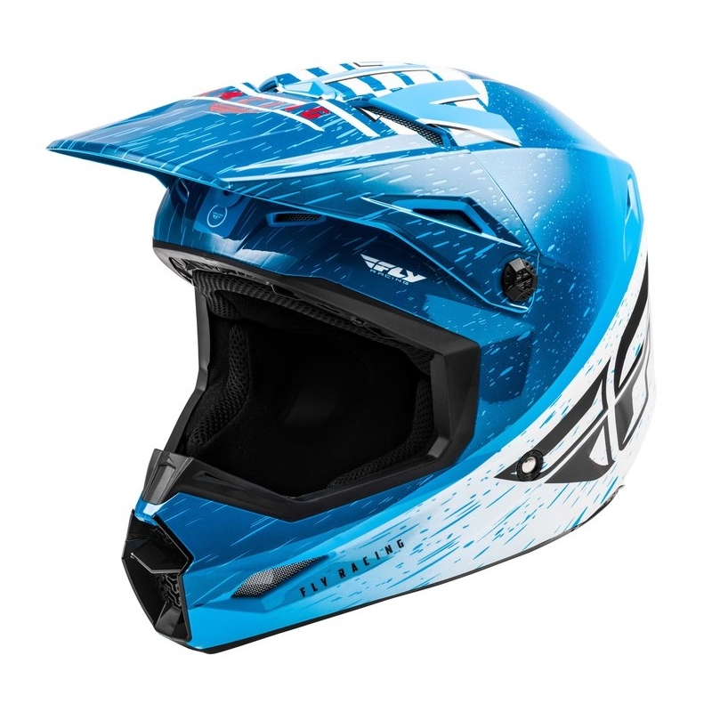 Motokrosová prilba FLY Racing Kinetic K120 modro-bielo-červená výpredaj