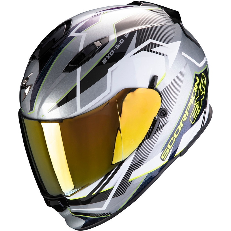 Integrálna prilba Scorpion EXO-510 Air Balt strieborno-bielo-fluo žltá výpredaj