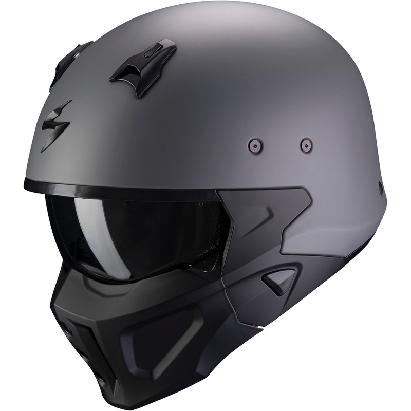 Otvorená prilba s maskou Scorpion COVERT-X Solid šedá matná