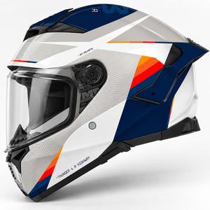 Integrálna prilba na motorku MT Thunder 4 R SV Highway A7 bielo-šedo-modrá