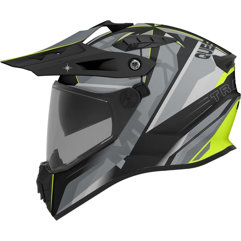Enduro helma na motorku MT Track SV Questor C23 matná šedo-čierno-fluo žltá