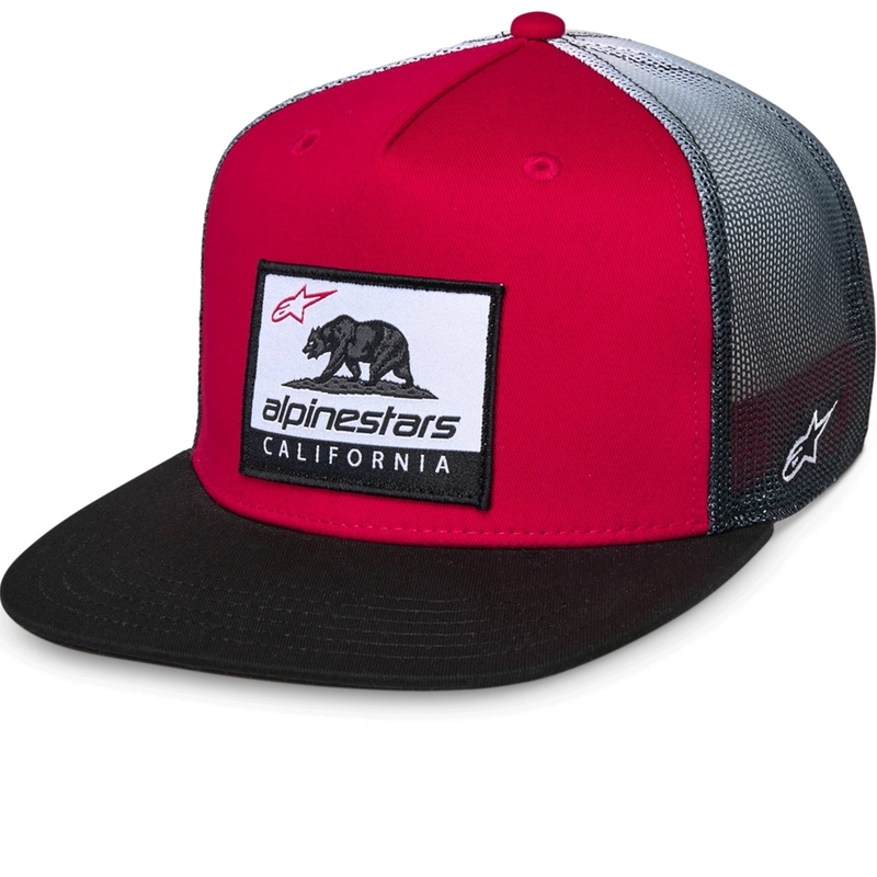 Kšiltovka Alpinestars Cali Gradient Trucker červeno-černo-bílá