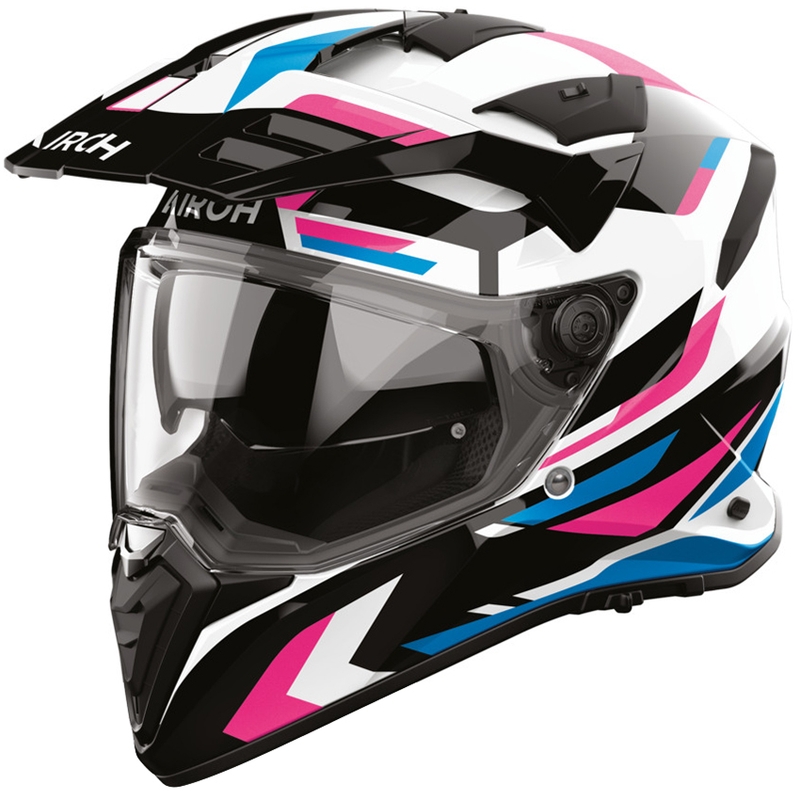 Enduro helma na motorku Airoh BADX-X Glitch ružová