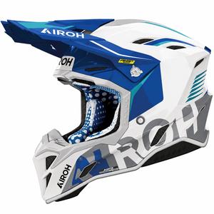 Motokrosová prilba na motorku Airoh Aviator Factory Blame modrá