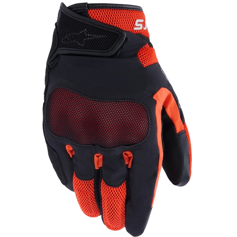 Rukavice na motorku Alpinestars Mogress Airflow černo-červeno-oranžové
