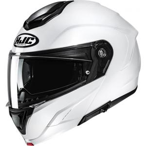 Výklopná helma na motorku HJC C92 Solid perleťovo biela