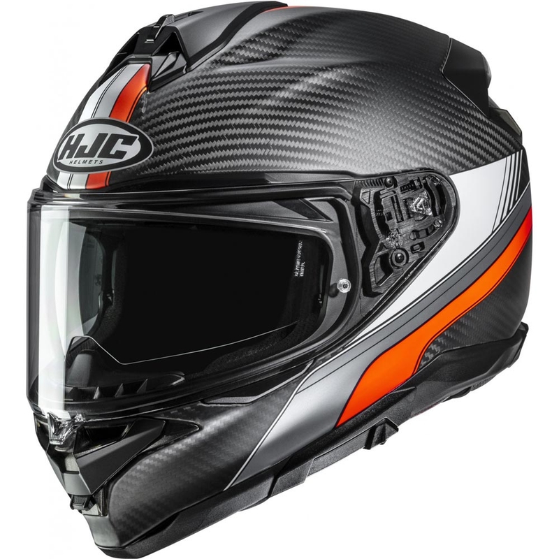 Integrálna helma na motorku HJC F72 Carbon Eos MC6HSF čierno-oranžová