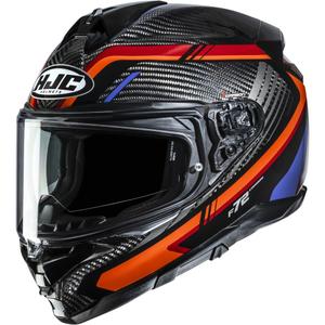 Integrálna helma na motorku HJC F72 Carbon Kairo MC8 čierno-oranžovo-červeno-fialová