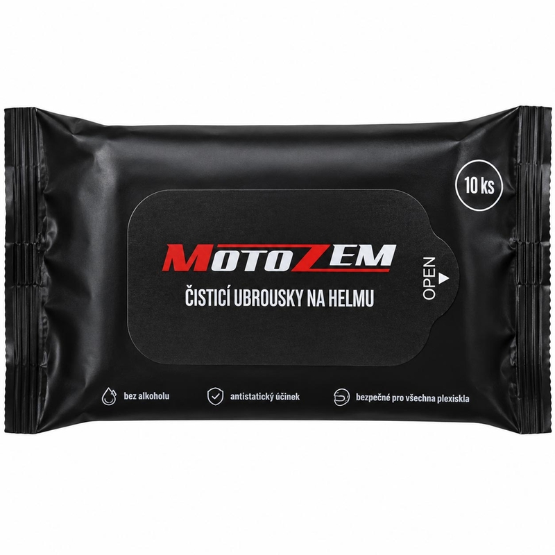 Čistiace obrúsky na helmu MotoZem 10 ks