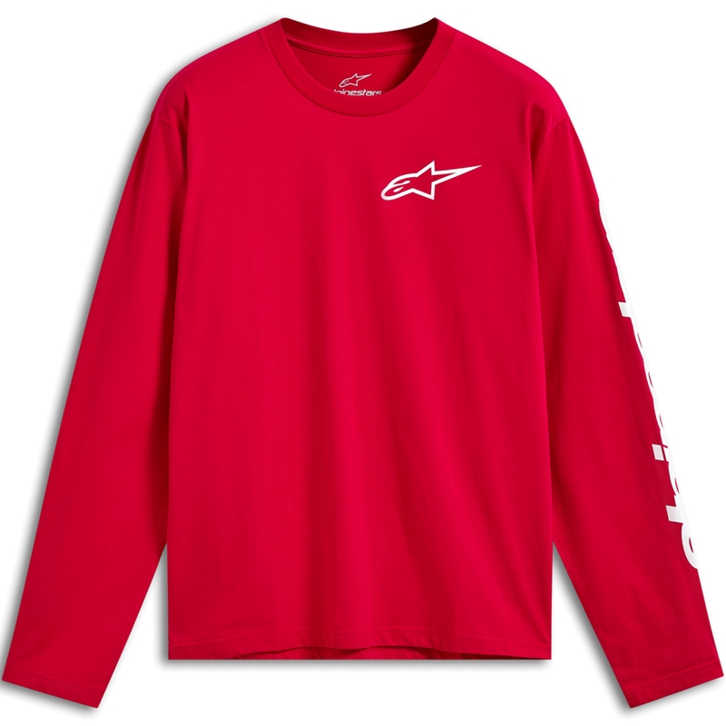 Tričko s dlouhým rukávem Alpinestars Trackside CSF červeno-bílé