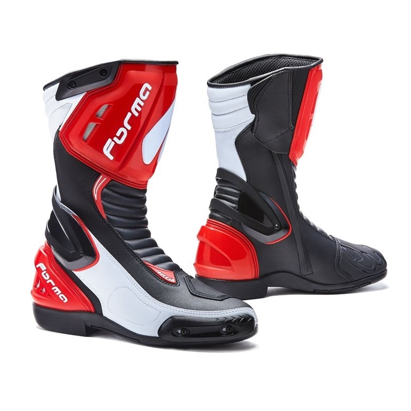 Moto čižmy Forma Freccia čierno-bielo-červené