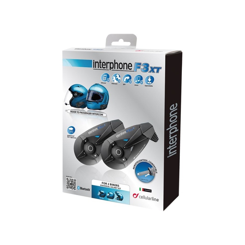 CellularLine Interphone F3XT Bluetooth-2 sady v balení