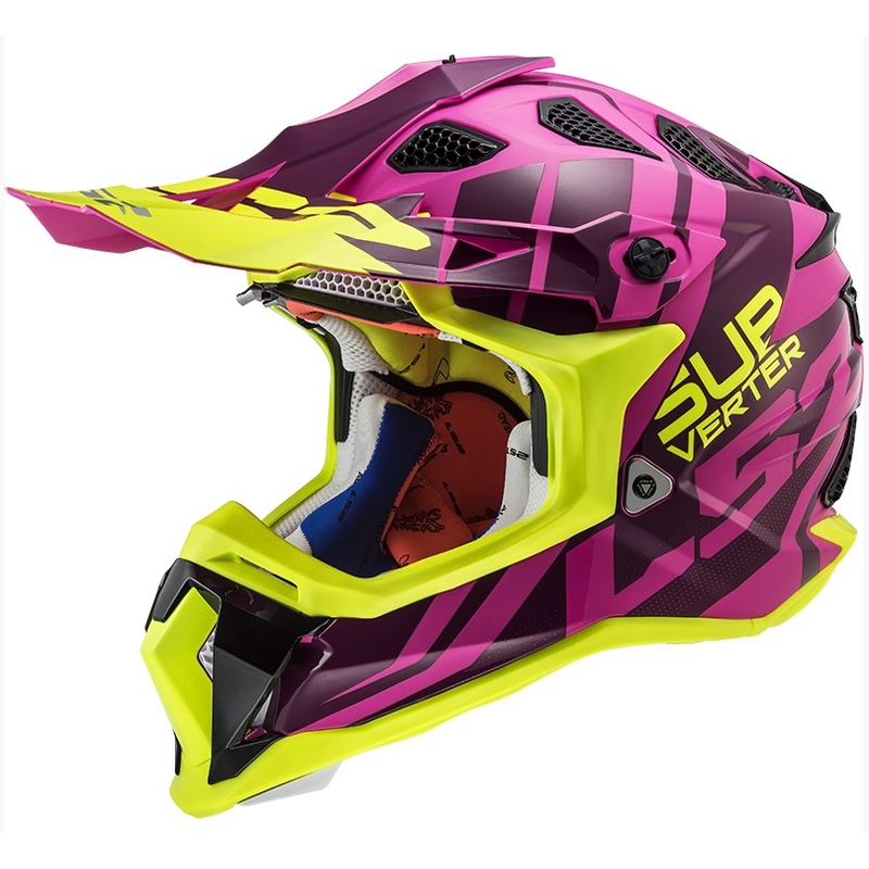 Motokrosová prilba LS2 MX470 Subverter Troop ružovo-fluo žltá výpredaj
