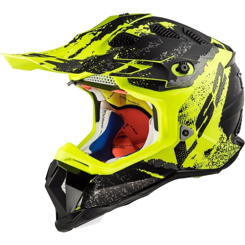 Motokrosová prilba LS2 MX470 Subverter Claw čierno-fluo žltá výpredaj