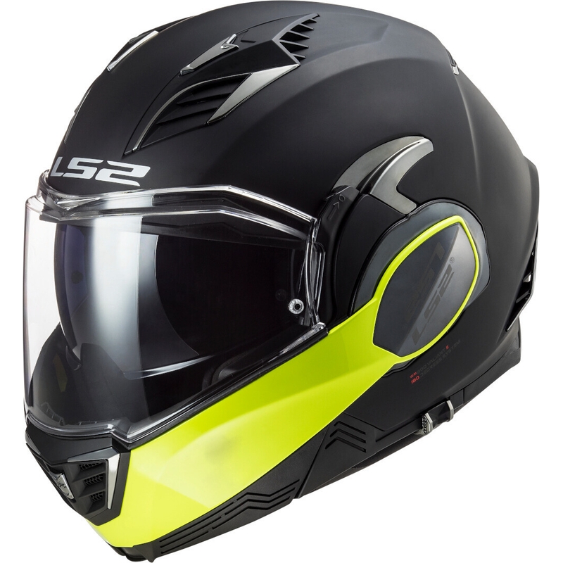 Preklápacia prilba na motocykel LS2 FF900 Valiant II Hammer čierno-fluo žltá výpredaj